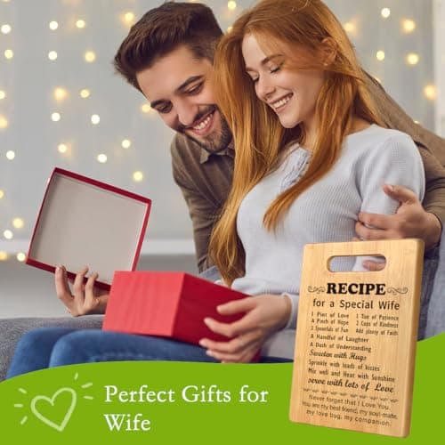 Wife Gifts from Husband, Love Gifts for Wife, Wife Birthday Gift Ideas, Mothers Day Romantic Gifts for Wife to My Wife Gifts, Gifts for Wife Who Has Everything Wife Cutting Board