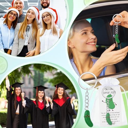 Inspirational Gifts Pickle Keychains Cute Emotional Gifts for Staff Employee Coworkers Appreciation Funny Pickle