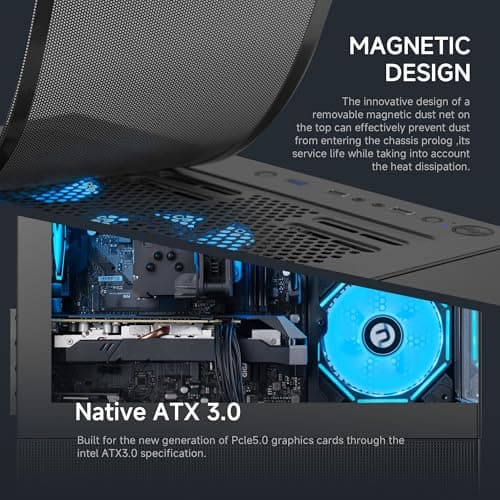 Gaming PC Desktop Computer,AMD Ryzen 5 5500 4.2 GHz,GeForce GTX 1660 Super 6GB,1TB NVMe SSD,16GB DDR4 3200MHz, Air Cooled Prebuilt,650W PSU,Windows 11 Home, Gamer PC, Black