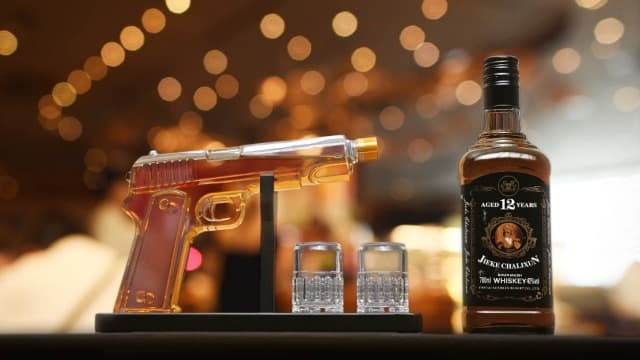 Gifts for Men Dad, Whiskey Decanter Set with 2 Glasses, Unique Gift for fathers day, Husband, Boyfriend, Brother, Anniversary Memorial Day Birthday Gift Ideas, Cool Drinking Accessories for Home Bar