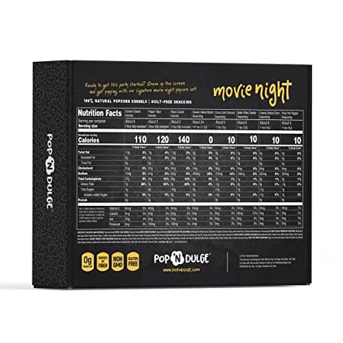 Pop n' Dulge Popcorn Movie Night Supplies 16 pcs Gift Set, 5 Gourmet Popcorn Kernels, 5 Seasoning Variety Packs Non-GMO Kosher Snacks, Great Housewarming Family Date Night Gifts Basket Ideas For Him Her
