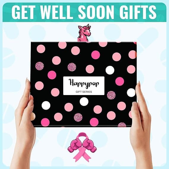 HAPPYPOP Cancer Awarenesss Gifts - Women Men Socks for Breast Cancer Survivor Chemo Patient