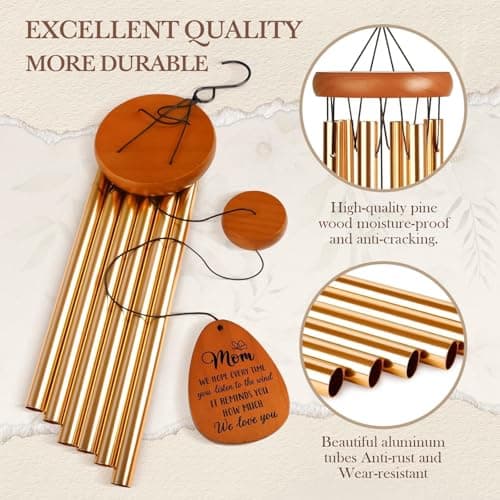 Gifts for Mom, Moms Wind Chimes, Mother's Day Best Gift for Mom, Mother Birthday Gift from Daughter Son, Love Reminder Gifts for Birthday Thanksgiving Christmas