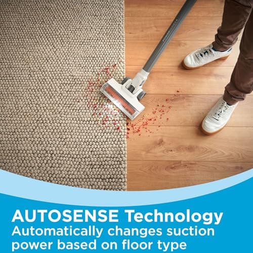 BLACK+DECKER POWERSERIES+ 20V MAX Cordless Stick Vacuum Cleaner with LED Floor Lights, Bagless, Lightweight, Cordless Vacuum Cleaners for Home, Up to 44 Minutes, Powerful Suction, Gray (BHFEA520J)