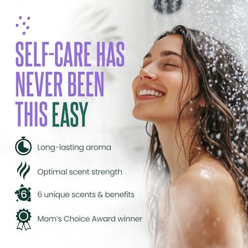 Cleverfy Shower Steamers Aromatherapy for Women and Men – Self-Care Shower Bombs for Stress Relief and Relaxation – 6 Tablets