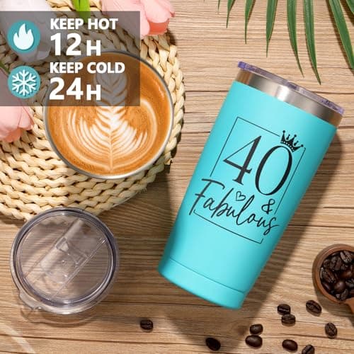 40th Birthday Gifts for Women Her, Funny Turning 40 Year Old Gifts, Best 40 Fabulous 1985 Birthday Gifts Basket Unique Happy 40th Birthday Gifts Ideas for Her Mom Sister Friend Wife Daughter Coworker