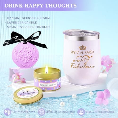 Birthday Gifts for Women Friendship, Gifts for Women Birthday Unique, Best Friend Birthday Gifts, Happy Birthday Gift Basket for Her, Friends, Coworkers, Wife, Mom, Daughter