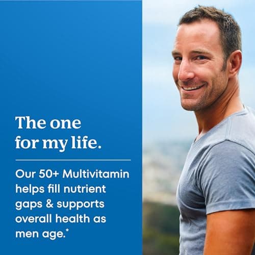 ONE A DAY One A Day Men’s 50+ Healthy Advantage Multivitamin, Multivitamin for Men with Vitamins A, C, E, B6, B12, Calcium and Vitamin D, Tablet, 200 Count (Pack of 1)