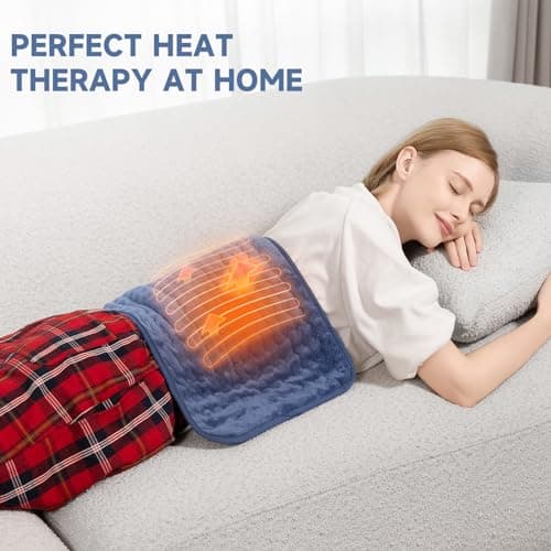 Heating Pad for Back Pain Cramps Relief, ZUODUN Electric Heating Pads for Neck/Shoulder/Leg with Auto Shut Off Large, 6 Heat Settings & Moist Heat Options, Christmas Gifts for Women, Men, Mom, Dad