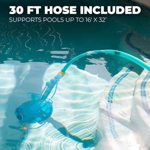 XtremepowerUS Premium Automatic Pool Cleaner Vacuum-Generic Pool Cleaner Sweep High Flow In-Ground Pool with Hose Set