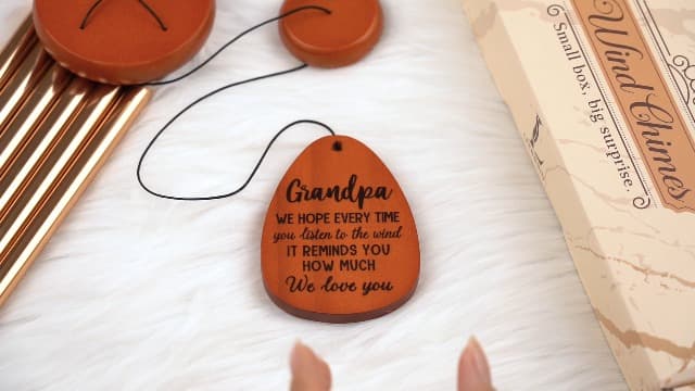 Gifts for Grandpa, Grandpa Wind Chimes, Father's Day Best Gift for Grandpa, Birthday Gift for Grandfather from Granddaughter, Grandson, Grandpa Gifts Ideas for Thanksgiving Christmas