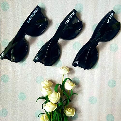 LADY&HOME Bachelor Party 7pcs Wedding Sunglasses for Groom, Best Man, Groomsmen Gifts Wedding Favor