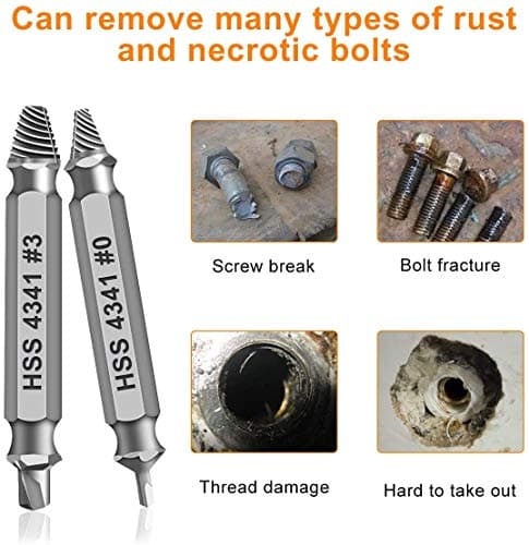 Gifts for Men,Damaged Screw Extractor Set-Christmas Stocking Stuffers for Men Adults Him,Mens Gifts for Dad,Husband,Stripped Screws Nuts & Bolts Drill Bit Tools for Easy Removal of Rusty Broken Screw