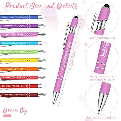 Geyee 24 Pcs Employee Sticky Notes with Funny Pens Fun Notepads for Adults Coworkers Nurse 3 x 4 Inch to Do List Notepads with Sayings Pen for Lab Week Gifts Teacher Office Supplies