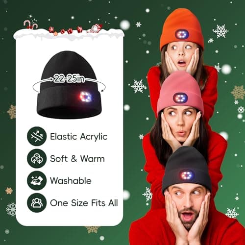 Unisex Beanie with The Light, Gifts for Men Women Husband Him