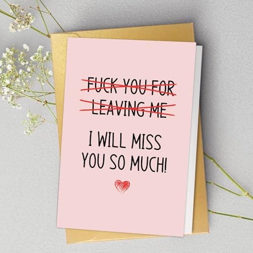 Spercy Coworker Leaving Card, Friend Moving Card, Going Away Gift for Colleague, Farewell Gifts for Work Bestie