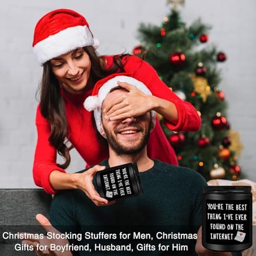 Anniversary Birthday Gifts for Men, Gifts for Boyfriend, Funny Romantic Wedding Gift for Men, Him, Boyfriend, Husband, Best Friends, Lover, Black Cedar Juniper Sandalwood Candle