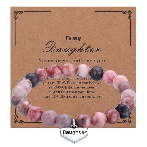 iWenSheng Daughter Gift from Mom Dad - Inspirational Daughter's Bracelet from Mother Father, Birthday Christmas Graduation Gifts for Daughters