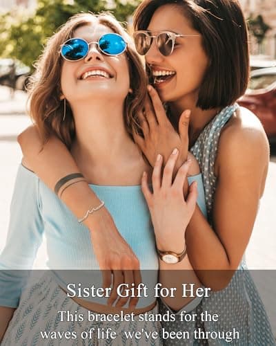Tarsus Sister Gifts, The Waves of Life We've Through Together, Big & Little Sister Gift, For Birthday & Christmas & Mothers Day