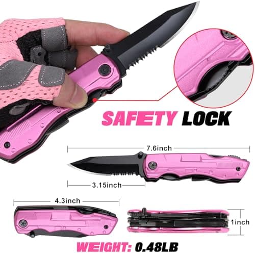 Gifts for Women, Mom, Wife, Girlfriend, Best Friend, Christmas, P-ink Multitool Knife - Gifts for Mom, Unique Gift Ideas for Women, Mothers Day Anniversary Valentines Day Birthday Gifts for Women