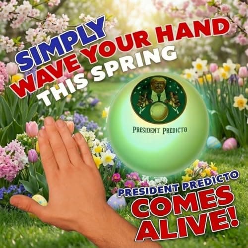 Talking President Predicto - Donald Fortune Teller Ball - Ask Crystal Ball Question & Hear Trump's Real Voice - Makes for Unique Halloween Party Favors & White Elephant Gifts