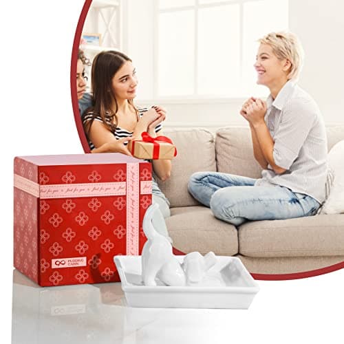 PUDDING CABIN Dog Mom Gifts for Women: Dog Lover Ring Holder Dish Jewelry Holder, Perfect for Mothers Day, Birthday, Wedding, Christmas