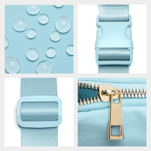 Gitus Gifts for 7 8 9 10 11 Year Old Girls Belt Bag Fanny Pack Crossbody Bags with Initial Letter Patch Birthday Gifts for Daughter Sister Friends Teen girls (Icing Blue-A)
