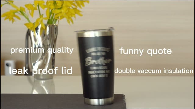 Brother Gifts - Christmas, Birthday, Father's Day Tumbler Coffee Cup from Sister