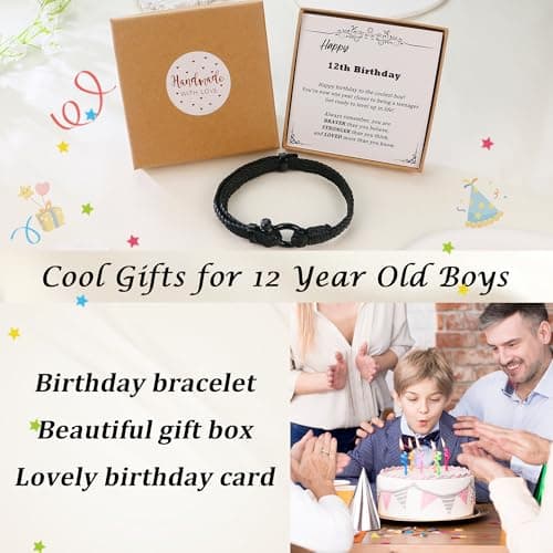 Sereney 9 10 11 12 13 15 16 18 21 30 40 50 60 Year Old Birthday Gifts for Him Boys, Handmade Triple Protection Bracelets as Adjustable National Boyfriend Day Bracelets for Boys Son Grandson Dad Man
