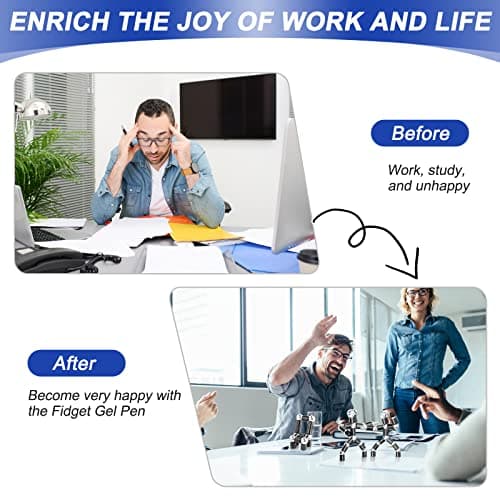 Fun Men Gifts Fidget Gel Pens - Unique Birthday Gift for Mens, Novelty Christmas Stocking Stuffers Easter Anniversary Valentines Day White Elephant Present Ideas Gadget, Cool Secret Santa Gift for Him