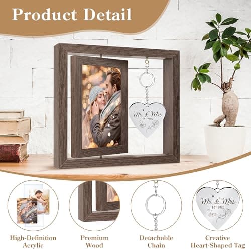 Wedding Gifts for Couples Personalized Wedding Gifts for Newlyweds Gift Wedding Picture Frame Mr and Mrs Wedding Presents for Newlyweds Bridal Shower Gift for Bride