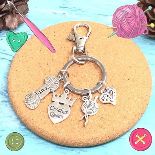 5 Pcs Crochet Gifts For Women,Crochet Reusable Grocery Bag, 50pcs Stickers for Friends, Mom, Knitting Lovers