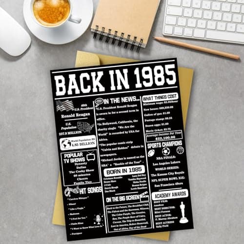 Asmallgf Jumbo 40th Birthday Gift Card with Envelope, Funny Turning 40 Bday Decorations for Mom Dad, Unique Forty Years Old Birthday Gift Idea for Women Men