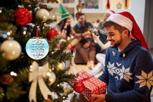 WaaHome Our Friendship is Endless Christmas Ornaments Friend Gifts for Women, Best Friend Ornaments for Christmas Tree Decorations Friendship Gifts for Friends Female Women