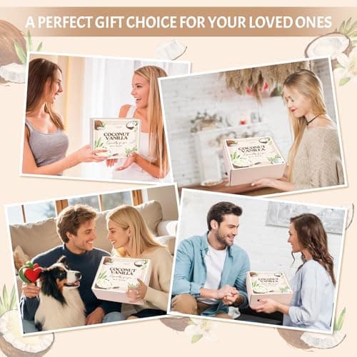 Spa Gift Baskets for Women, Vanilla Coconut Bath and Body Gifts Set for Women, Home Spa Self Care Gift, Relaxing Bath Set for Mom Wife Sister Friends Sister Girlfriend, Mother’s Day Thank You Gifts