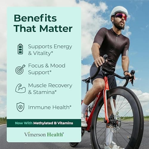 Vimerson Health Multivitamin for Men – Methylated Mens Multivitamins & Multiminerals Capsules with Vitamin B12, A, D, C, Zinc, Magnesium & More for Complete Daily Support – High Potency Bioavailable Vitamins for Men