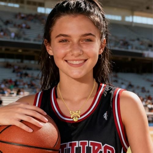 Softball/Soccer/Volleyball/Basketball/Football/Tennis/Pickleball Necklace for Team Coach Player, Sports Lovers Accessories Jewelry Christmas Gifts 16+3 Inches