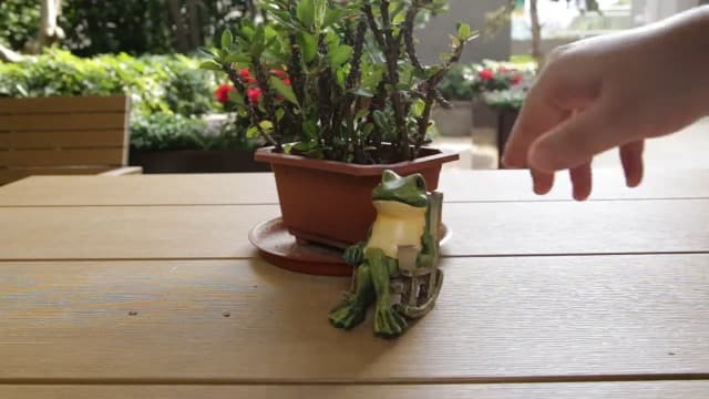 Miniature Frog Garden Statue Gifts Christmas Decorations Fairy Garden Accessories Outdoor Lights Solar Garden Frog Decor Art Housewarming Gift for Patio,Yard,Lawn Ornament,3.89"x2.36"x3.93