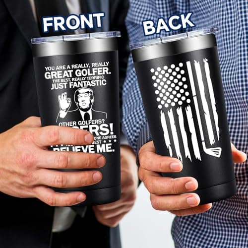 SpenMeta Golf Gifts for Men, Dad, Grandpa - Christmas Fathers Day Golf Gifts for Dad - Great Golfer Player Present - 20oz Golfer Tumbler Cup