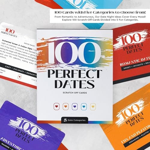 100 Date Night Ideas Scratch-Off Cards: Fun & Romantic Game for Couples | Special Anniversary Surprise for Him, Her, Boyfriend, Girlfriend, Wife, or Husband | 5 Categories for Relationship Building!