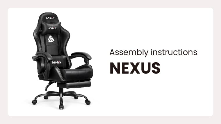 N-GEN GAMING Video Gaming Chair with Footrest Lumbar Support for Home Office High Back Recliner Height Adjustable Ergonomic Comfy Leather Computer Desk Chair (Black)