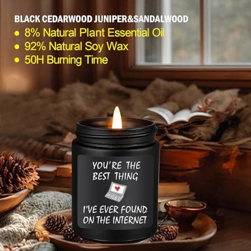 UDIKEFO Funny Gifts for Men, Gifts for Him, Christmas Gifts for Boyfriend Men, Anniversary Romantic Gifts for Him Boyfriend Husband,Candles Gifts for Men, Long Burning & Highly Scented