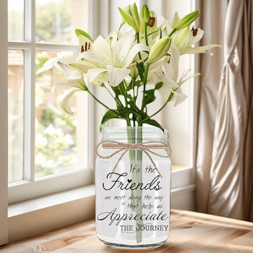 Birthday Gifts for Women Friendship, Mason Jar Night Lights for Friend, Thankgiving Christmas Gifts for Women, Suitable for Home Office Table Stands