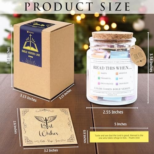 Read This When Bible Verses Jar For Daily Encouragement – Christian Gifts for Women, Birthday Gifts for Women, Christmas Gifts for Women, Birthday Gifts for Mom, Graduation & Teacher Gifts