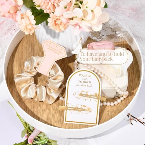 12 PCS Soft Silk Satin Hair Accessories - Scrunchies, Hair Clips for Bridal Shower Gifts, Wedding Favors for Women and Girls