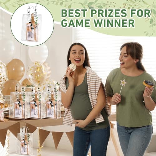 55Pcs Baby Shower Prizes for Game Winners 6 Sets Bamboo Cheese Board Spoon Fork Butter Spreaders Plaid Towel Thank You Card and Gift Bags for Baby Shower Wedding Bridal Shower Favors