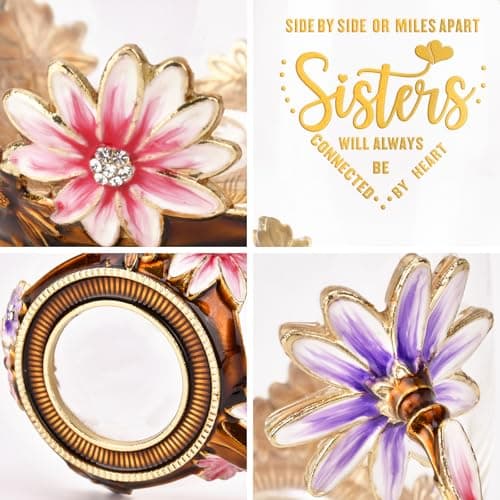 OEAGO Sisters Gifts from Sister for Women Elegant Tea Cup Unique Christmas Birthday Gifts for Sister, Little,Big,in Law