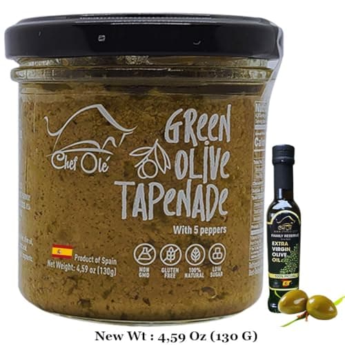 Spanish Gourmet Tapenade Gift Set - 5 Premium Mediterranean Spreads & Sauces | Olive Tapenade, Asparagus, Roasted Peppers & Ketchup | Vegetarian Food Gift Basket from Spain