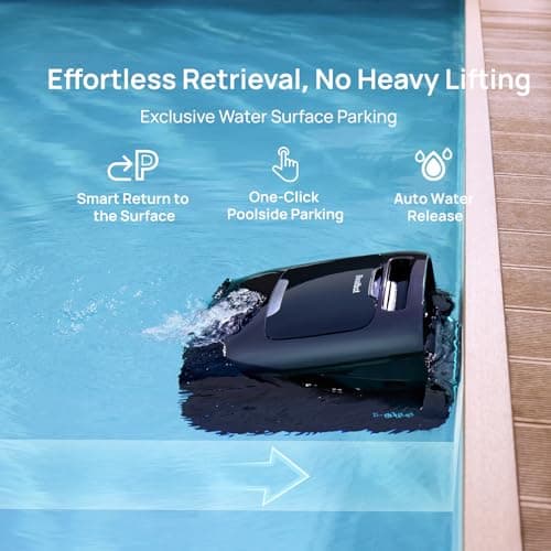 Beatbot AquaSense 2 Pro Cordless Robotic Pool Cleaner, Unmatched 5-in-1 Cleaning, Surface Parking, Skimmer with APP Control, Water Clarification, for Pools up to 3,875 Sq.ft – Obsidian