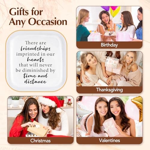 Friend Birthday Gifts for Women Ring Dish Friendship Gifts for Women Friends Female Gifts "There are friendships imprinted in our hearts that will never be diminished by time and distance"